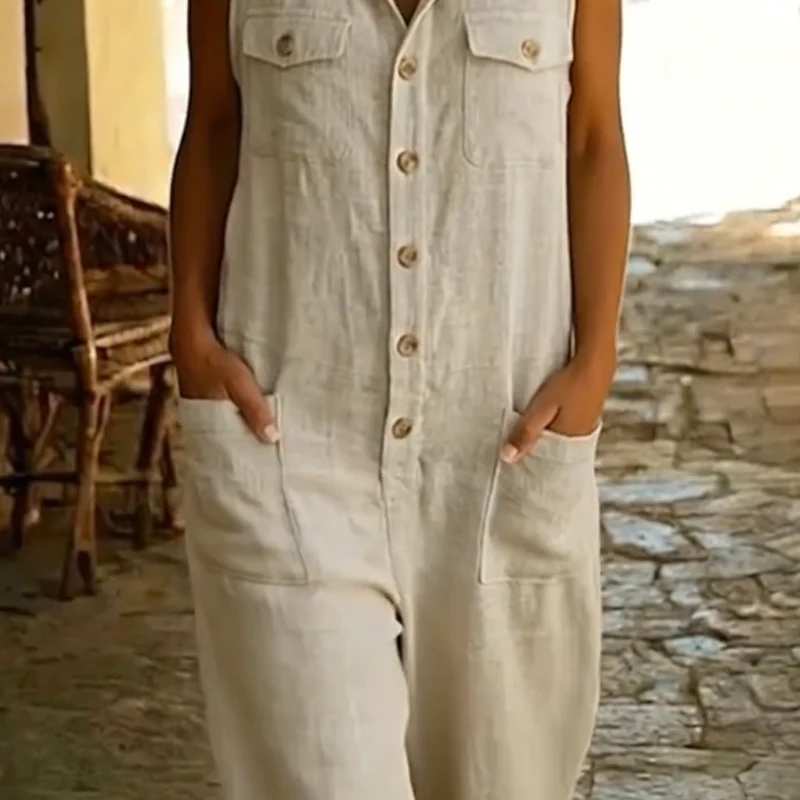 jumpsuit debora in lino fresco