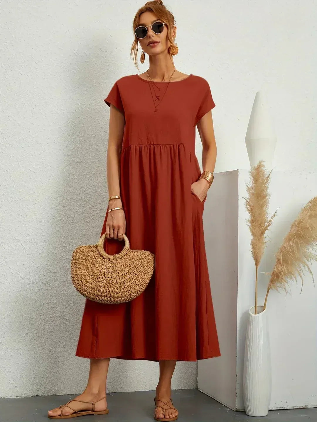 Gabrielle™️ — Abito midi fluido dall'eleganza senza tempo🌟