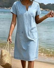 Vestito Jenny in denim leggero e calzata comfort