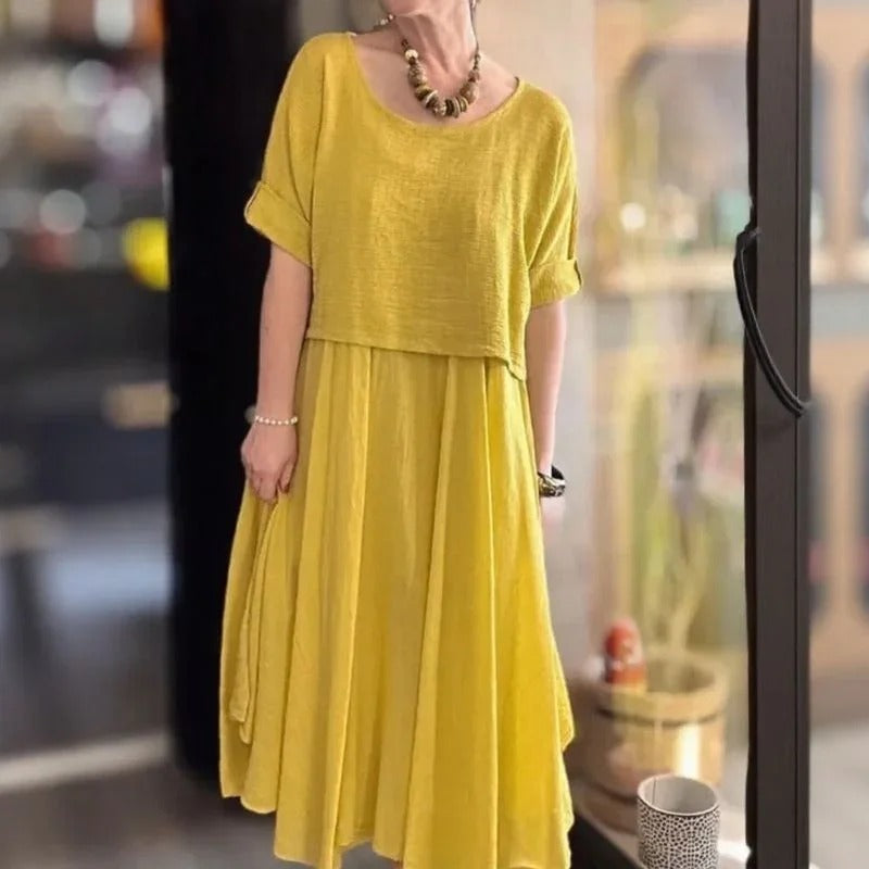 Set in cotone e lino Morocco™️ con design a strati / Due pezzi, un fascino che supera i confini!
