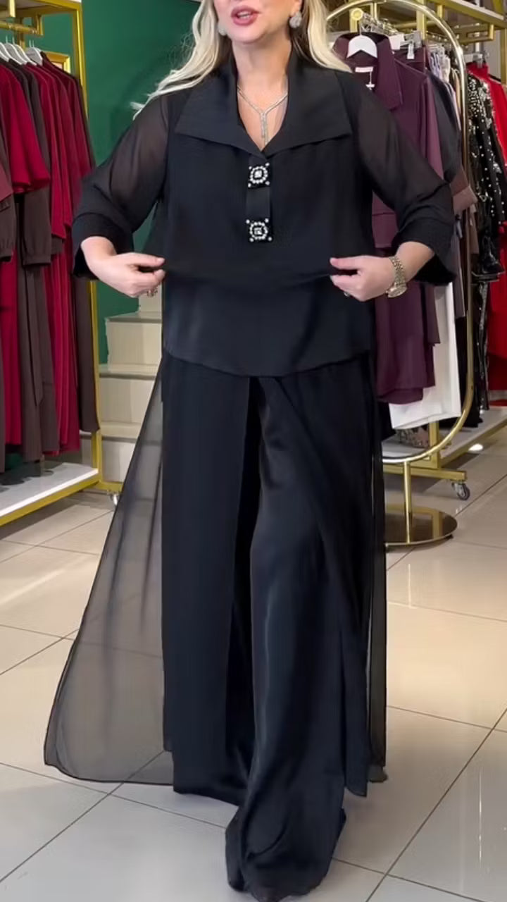 Coordinato 2 pezzi Claudette - in cotone e viscosa 🥰🖤