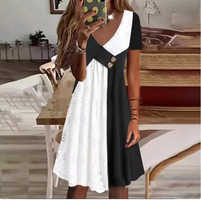 👗 Elegante abito da donna con scollo a V merlettato