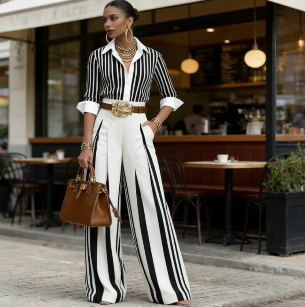 completo donna elegante con maniche a risvolto💞