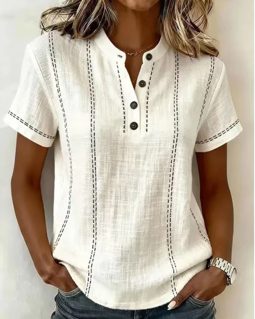 Top da donna a maniche corte – Tessuto leggero, vestibilità ampia e perfetto per un look estivo rilassato ☀️