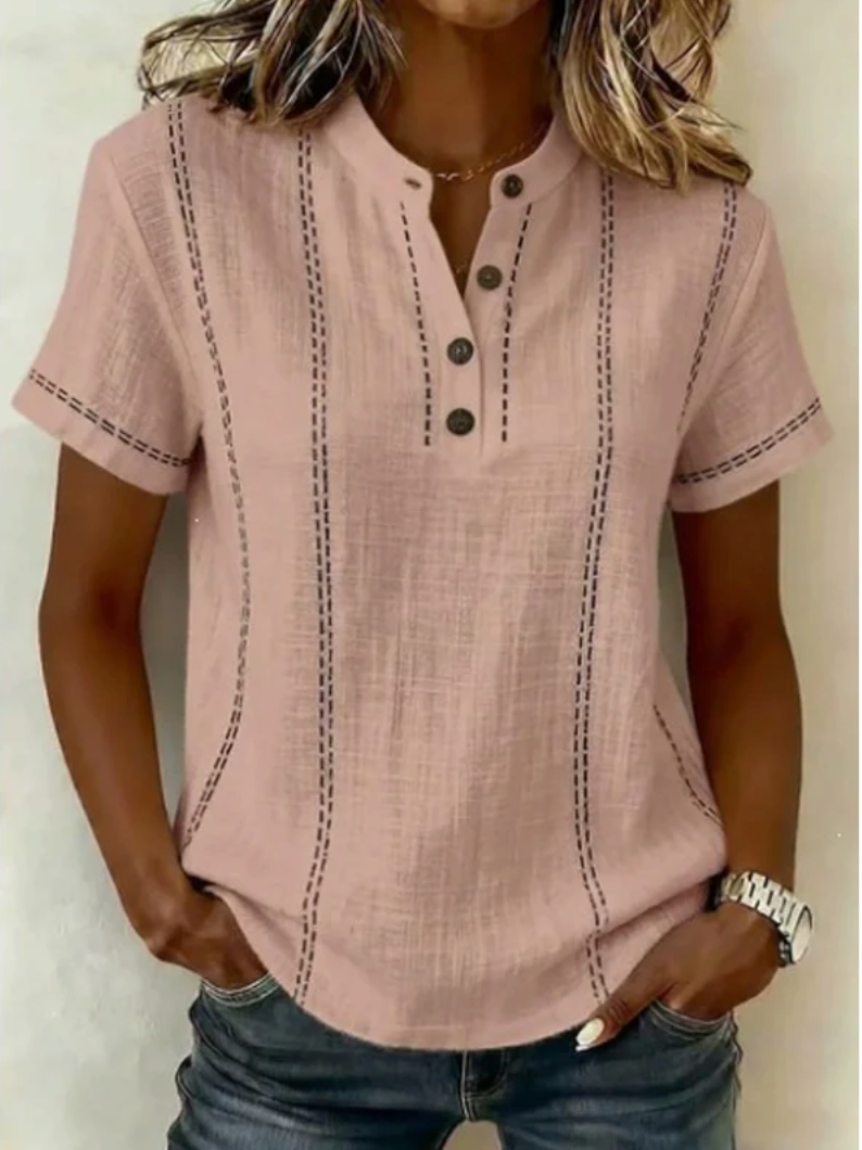 Top da donna a maniche corte – Tessuto leggero, vestibilità ampia e perfetto per un look estivo rilassato ☀️