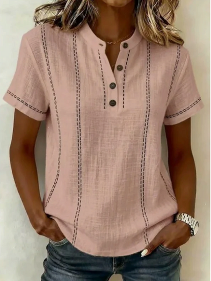 Top da donna a maniche corte – Tessuto leggero, vestibilità ampia e perfetto per un look estivo rilassato ☀️