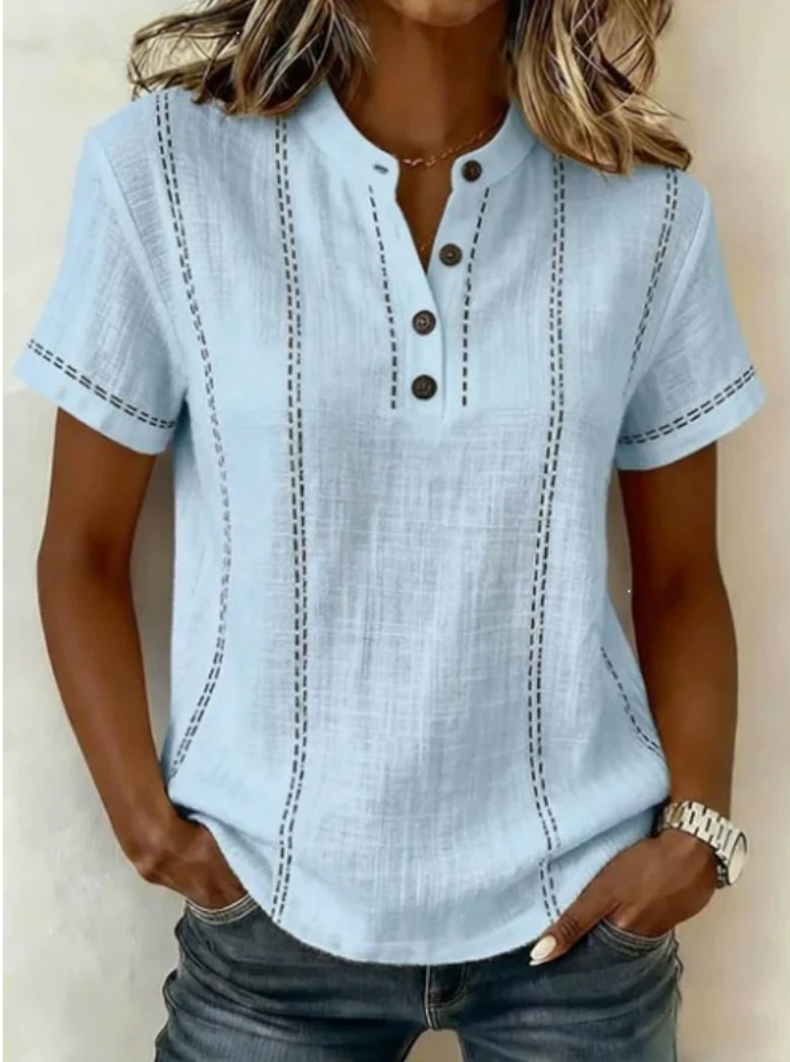 Top da donna a maniche corte – Tessuto leggero, vestibilità ampia e perfetto per un look estivo rilassato ☀️