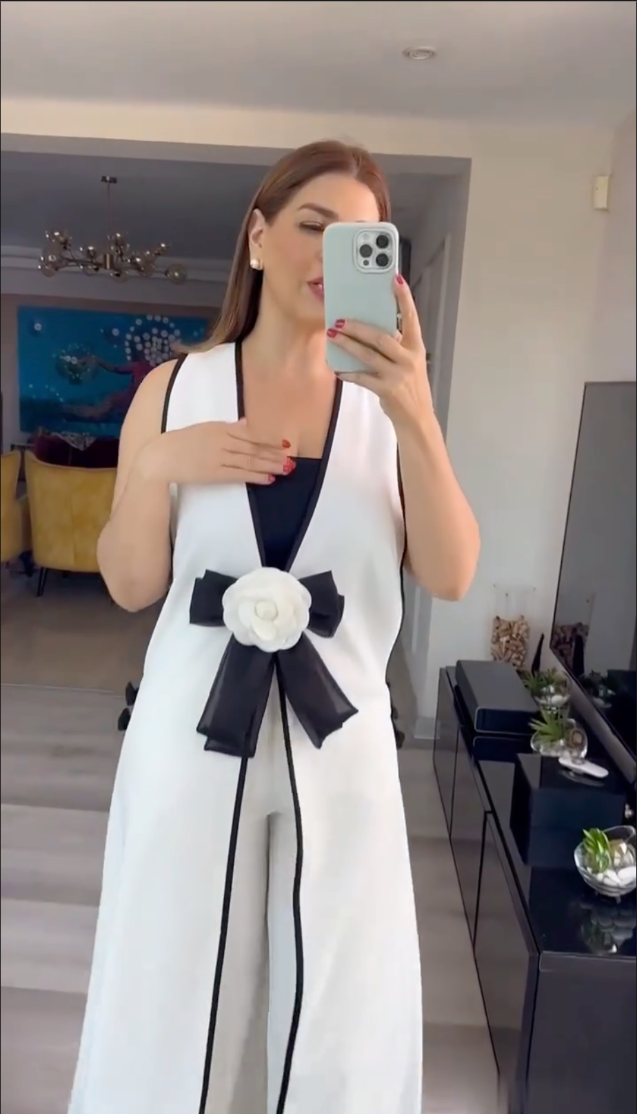 Set Elegante 2 pezzi - top lungo + pantalone largo ed elastico