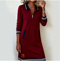 👗Abito da donna con colletto e maniche lunghe