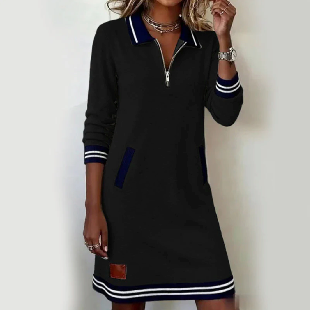👗Abito da donna con colletto e maniche lunghe