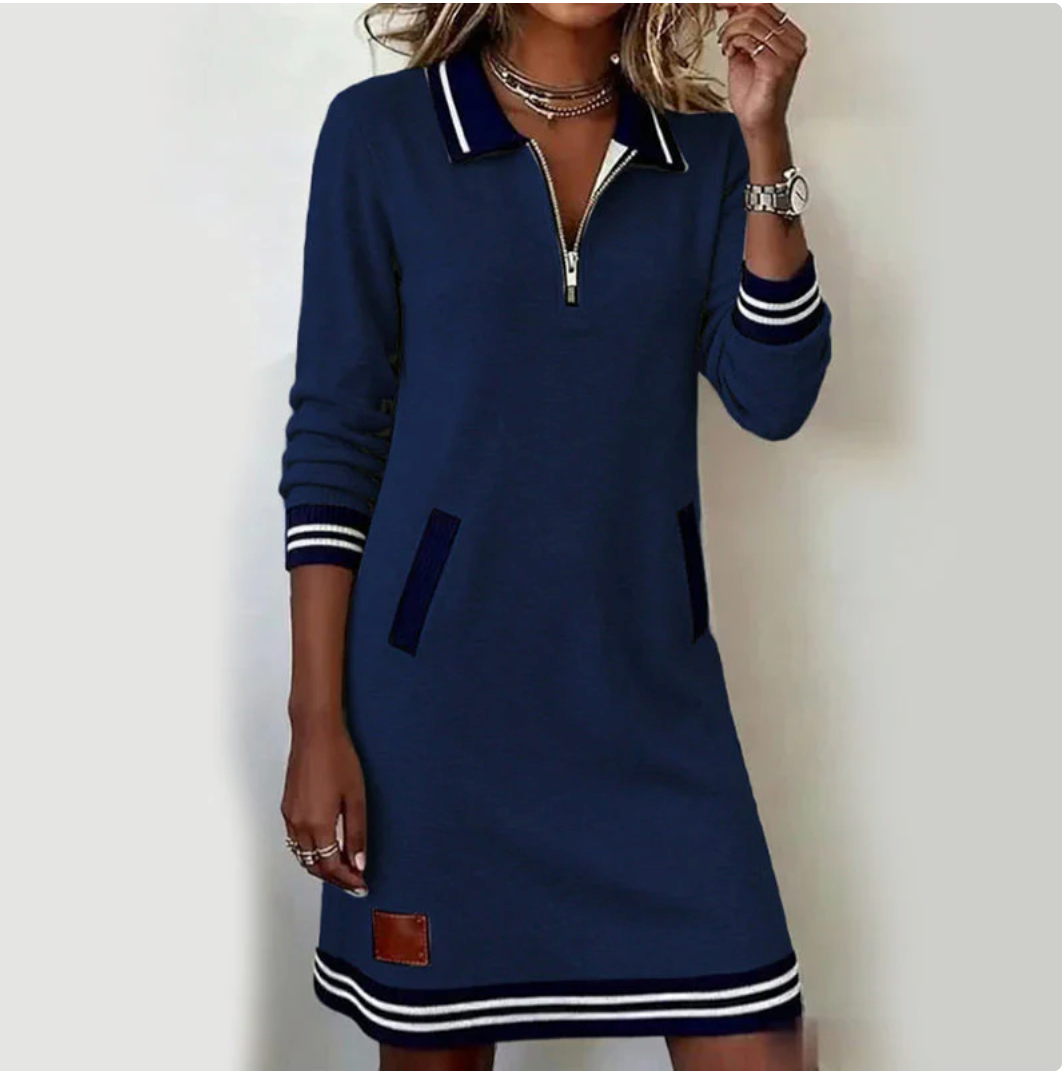 👗Abito da donna con colletto e maniche lunghe