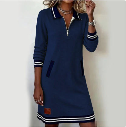 👗Abito da donna con colletto e maniche lunghe