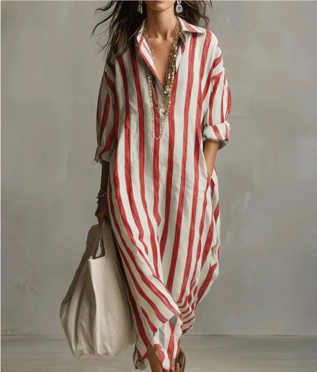 Pepa | Abito a camicia lungo e fresco