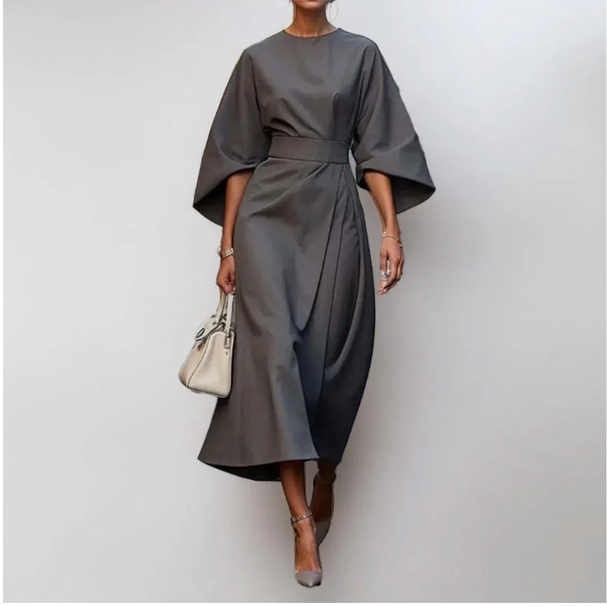 Katarzyna | Abito lungo con maniche a kimono