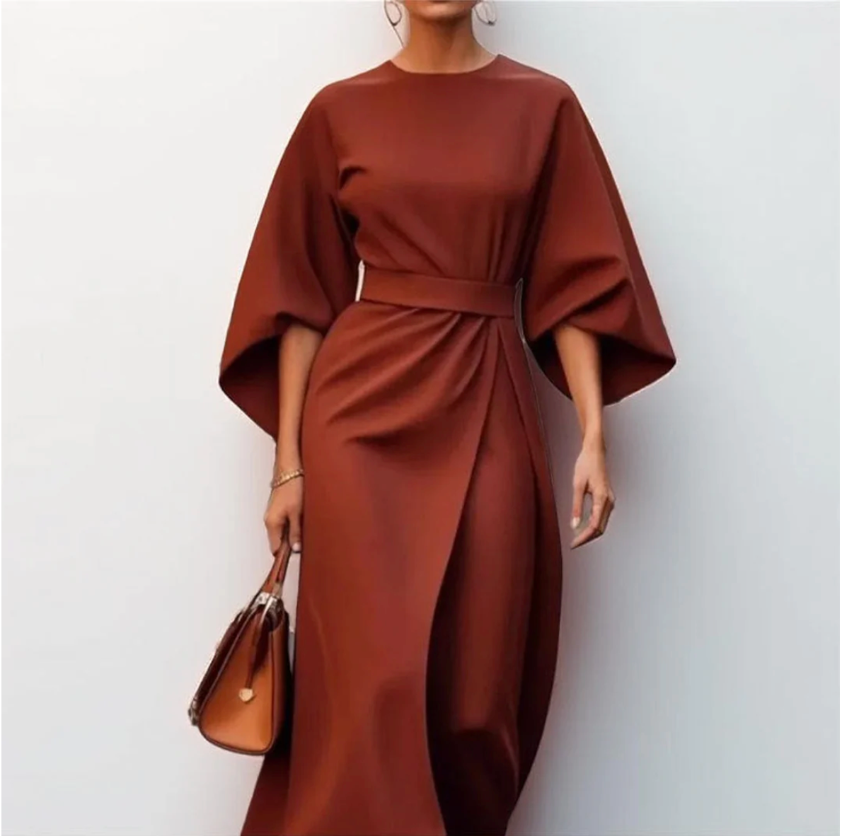 Katarzyna | Abito lungo con maniche a kimono