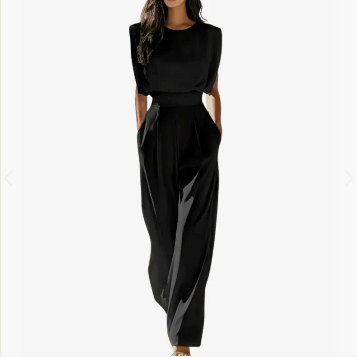 Arianna | Elegante jumpsuit senza maniche con cintura e gamba larga