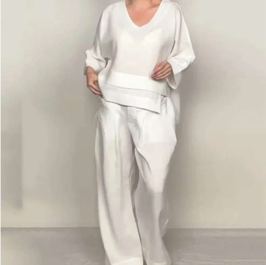 Tania - Completo due pezzi in lino leggero
