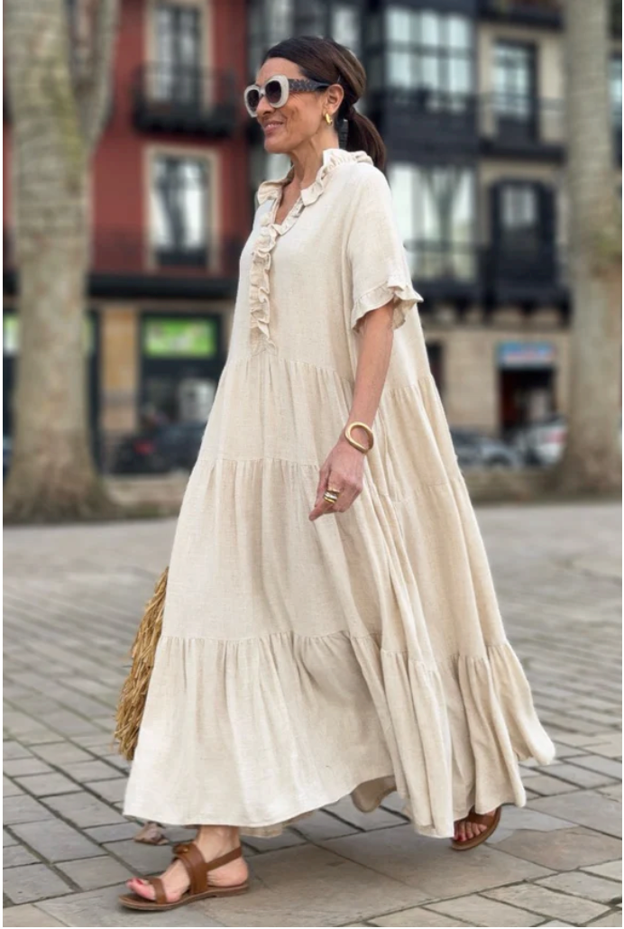Abito denise Lino Beige