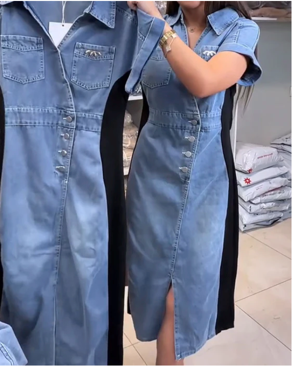vestito francy in denim