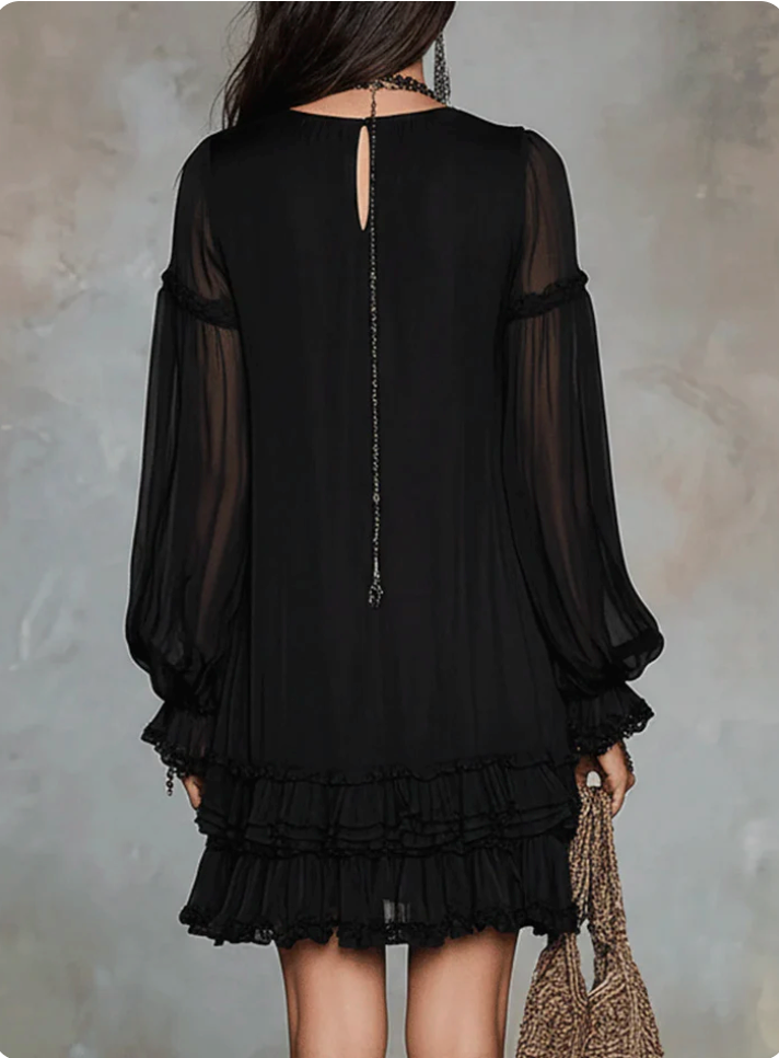 Danuta – mini abito nero comodo ed elegante