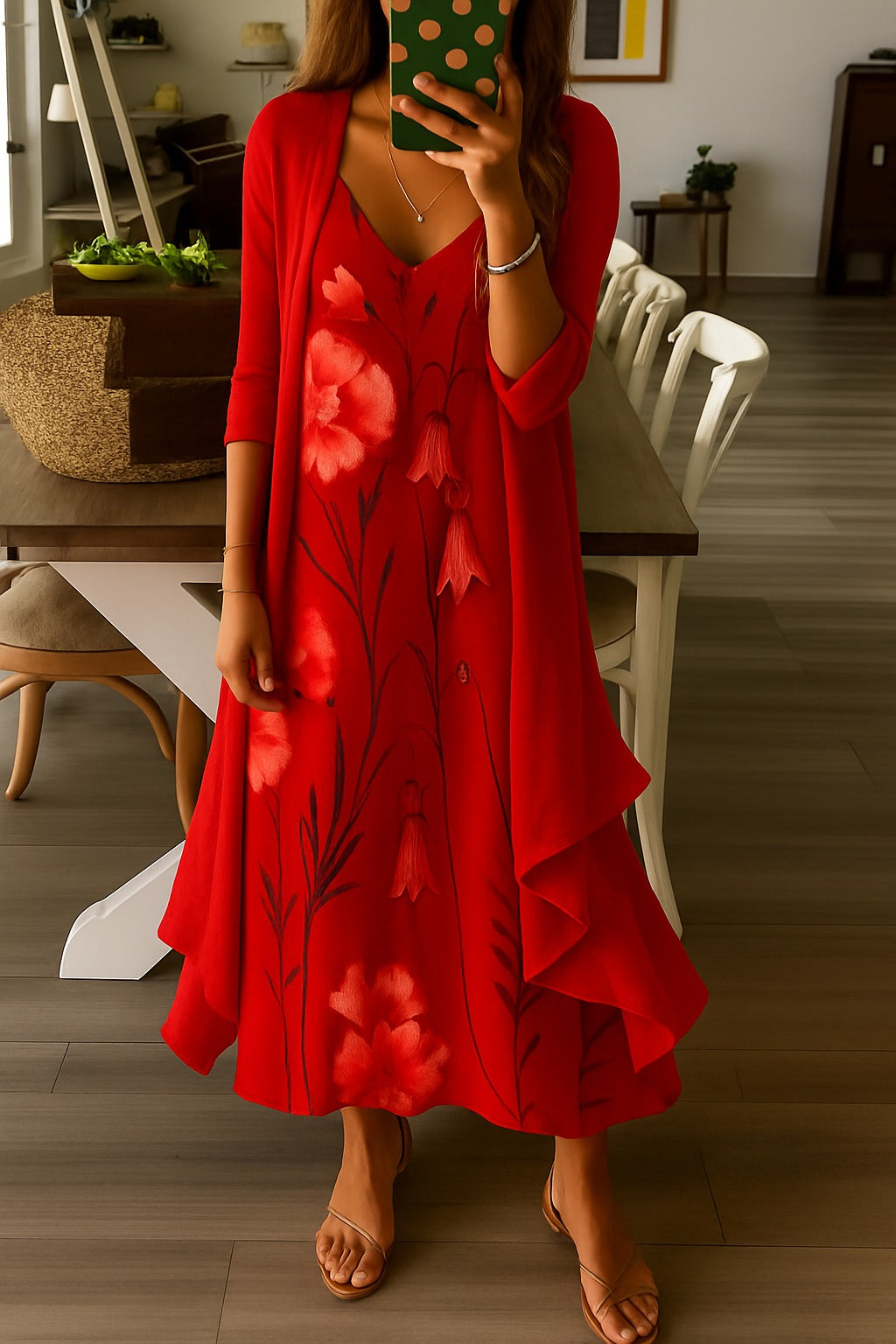 Vestito · Ginevra · in viscosa · bohemien elegante, scollo a V, comodo e fresco 💐