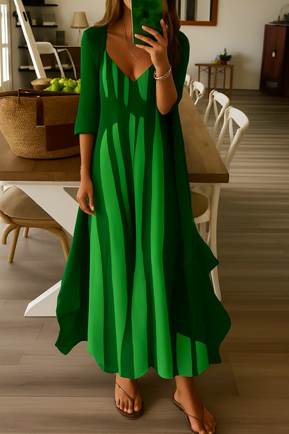 Vestito · Claudia · in viscosa · minimal chic, scollo a V, comodo e fresco