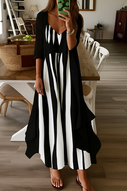 Vestito · Claudia · in viscosa · minimal chic, scollo a V, comodo e fresco