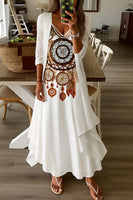 Vestito · Giorgia · in cotone · bohemien elegante, cintura in vita, comodo e fresco 🌸