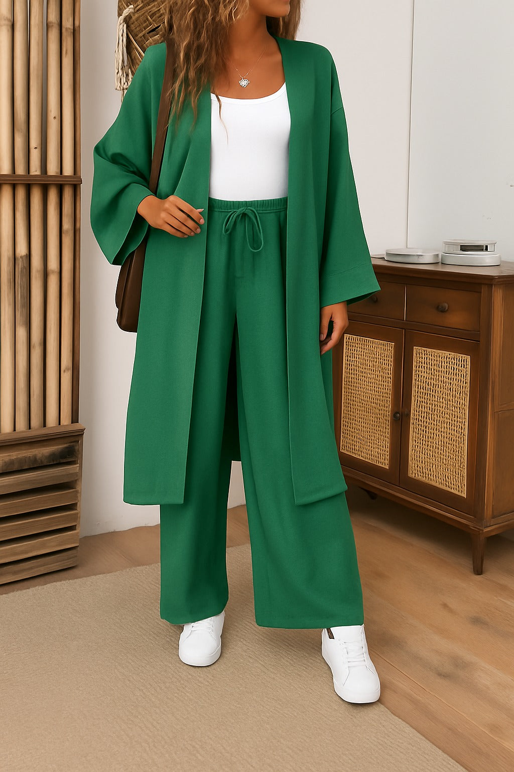 COORDINATO HELEN · in viscosa · bohemien elegante, cintura in vita, comodo e fresco 🌿