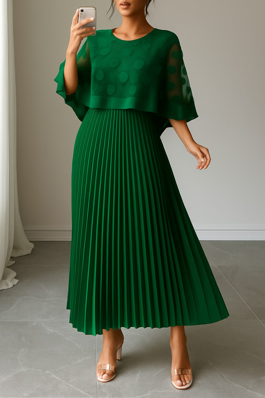 Vestito · Francesca · in tulle · elegante contemporaneo, maniche a campana, comodo e fresco ✨