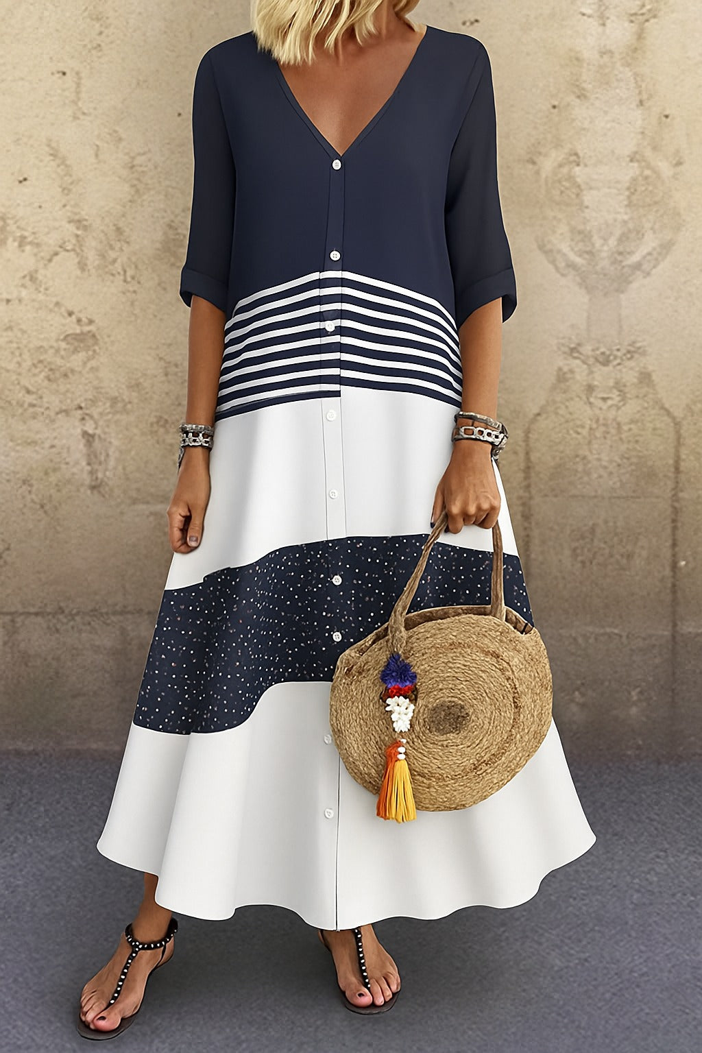 Vestito · Carlotta · in cotone · minimal chic, scollo a V, comodo e fresco 👗