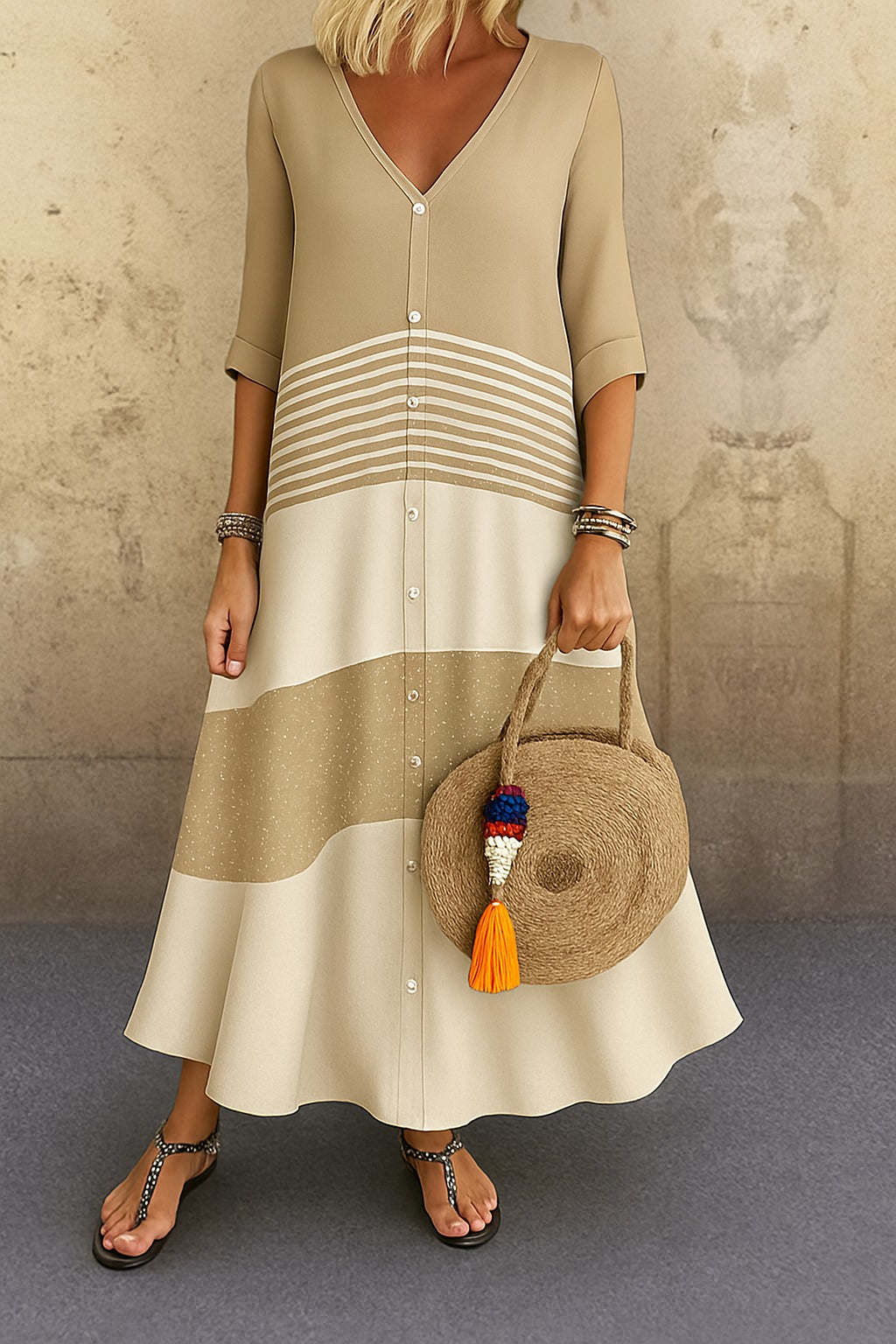Vestito · Carlotta · in cotone · minimal chic, scollo a V, comodo e fresco 👗
