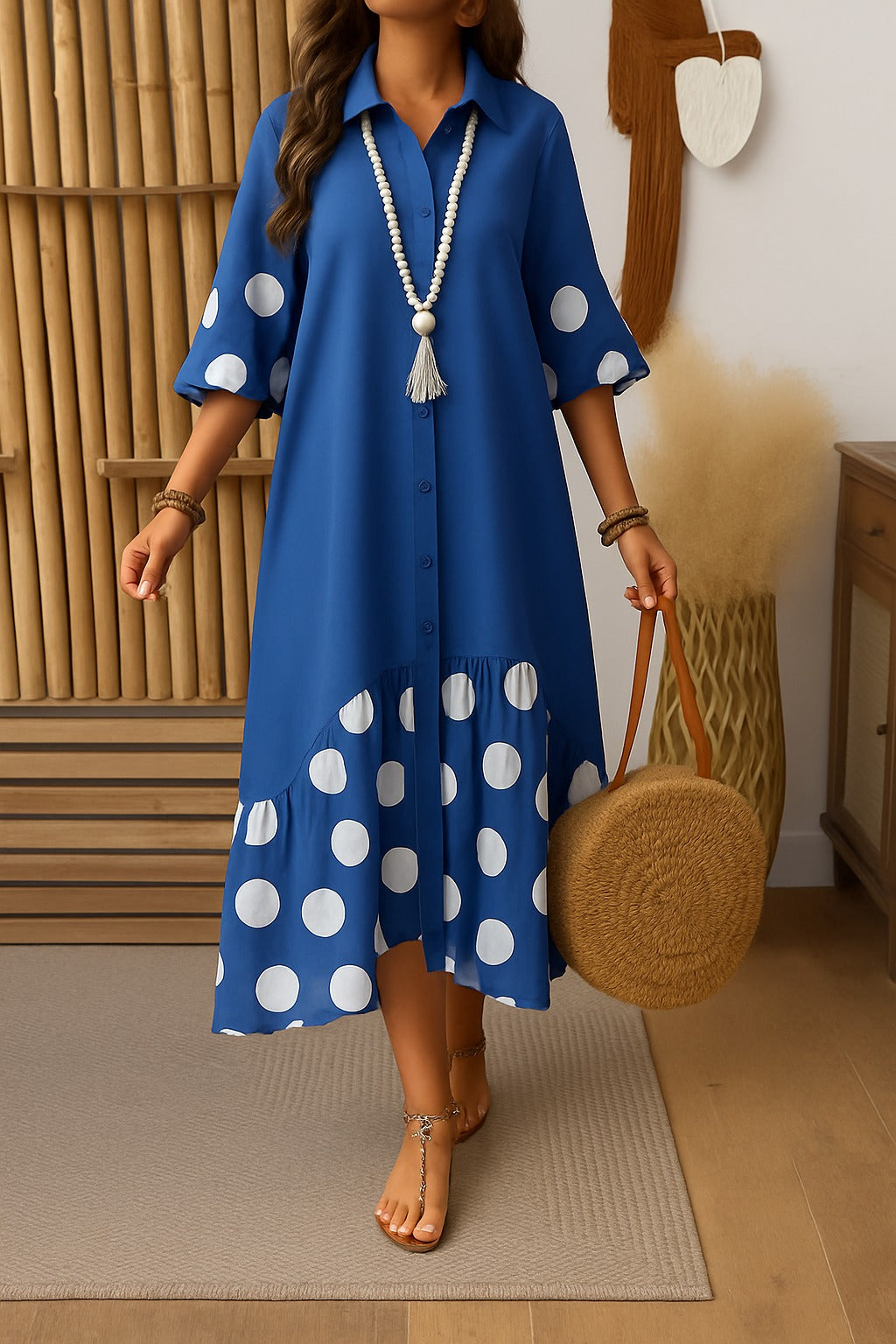 Vestito · Isabella · in viscosa · bohemien elegante, maniche a palloncino, comodo e fresco 🌼