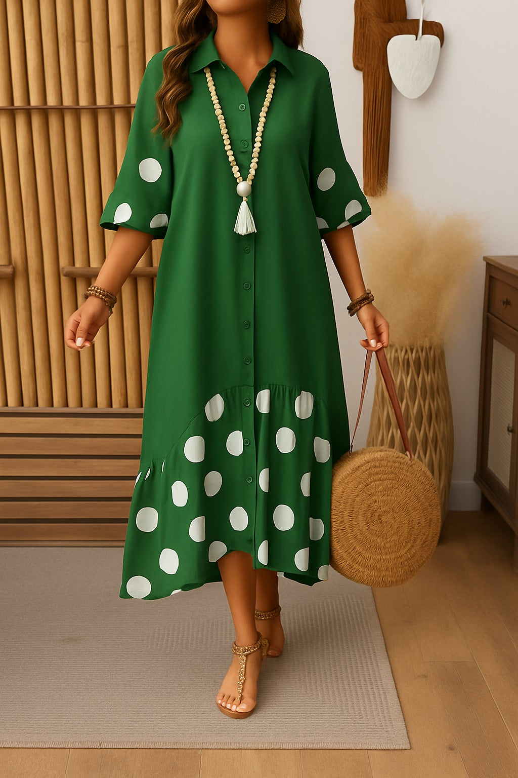 Vestito · Isabella · in viscosa · bohemien elegante, maniche a palloncino, comodo e fresco 🌼