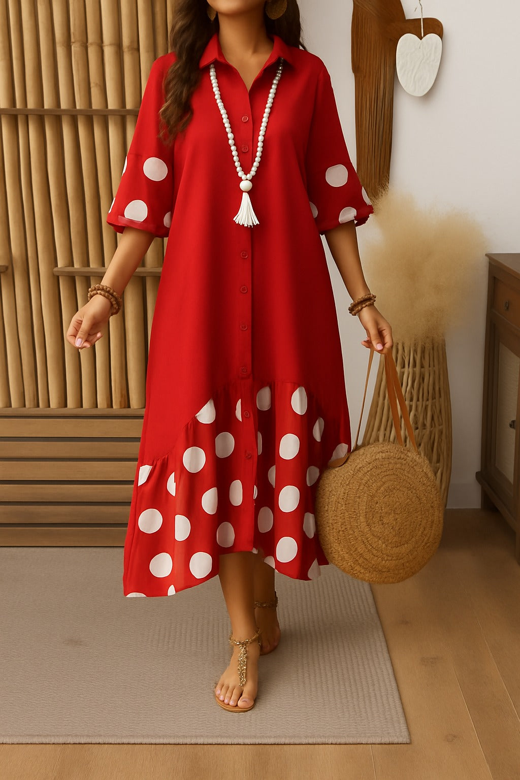 Vestito · Isabella · in viscosa · bohemien elegante, maniche a palloncino, comodo e fresco 🌼