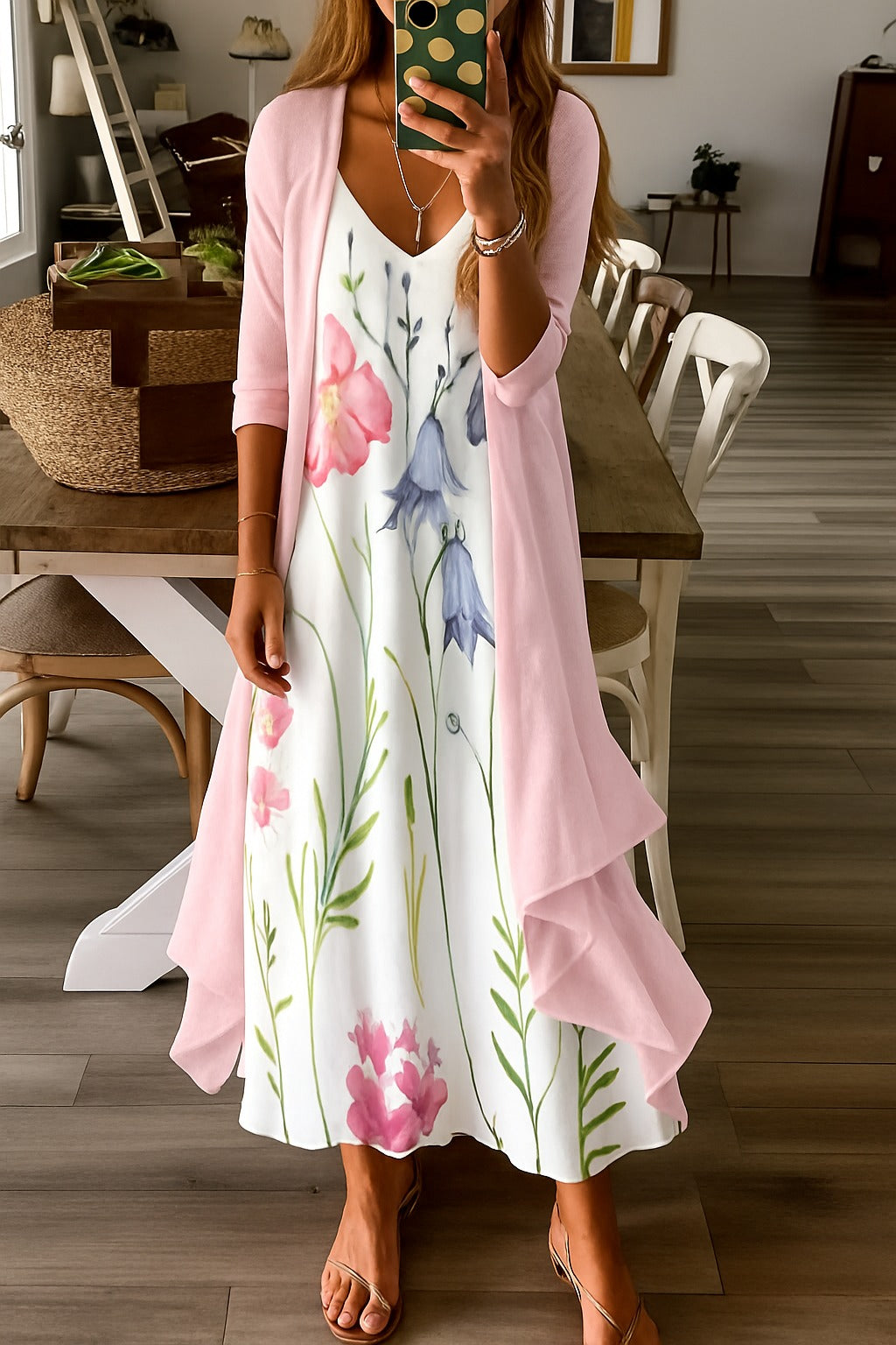 Vestito · Ginevra · in viscosa · bohemien elegante, scollo a V, comodo e fresco 💐