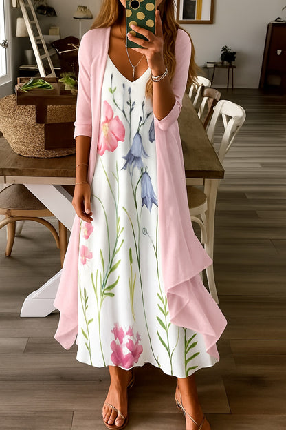 Vestito · Ginevra · in viscosa · bohemien elegante, scollo a V, comodo e fresco 💐