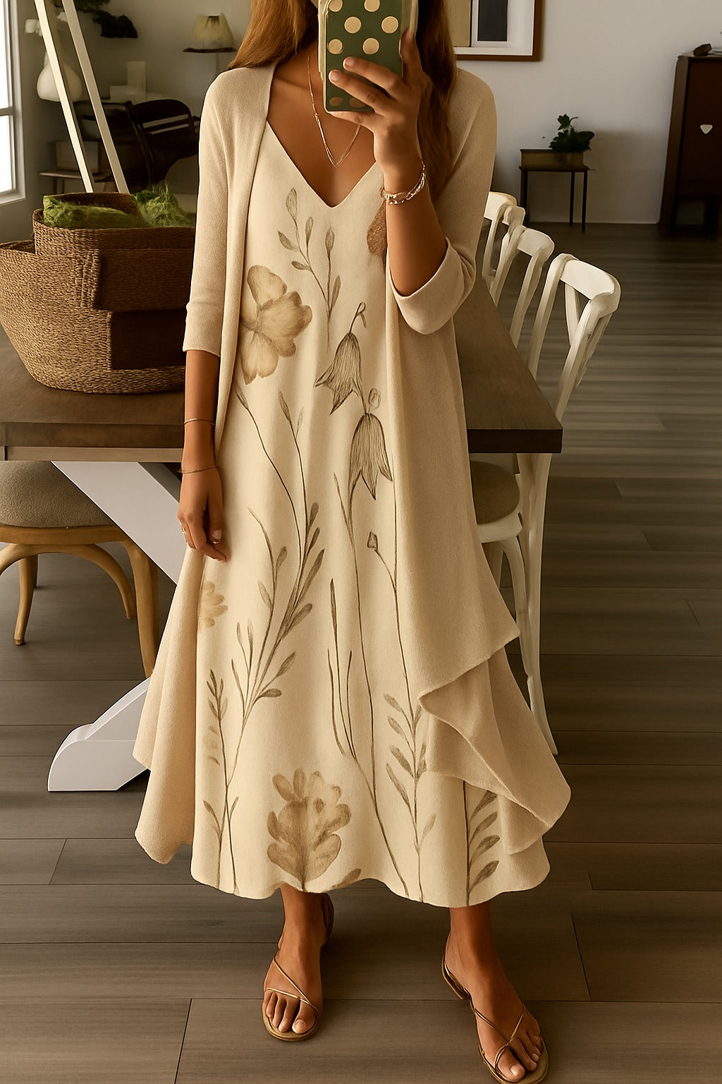 Vestito · Ginevra · in viscosa · bohemien elegante, scollo a V, comodo e fresco 💐