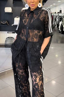 Coordinato Sasha in cotone effetto ricamo con dettagli stile adidas