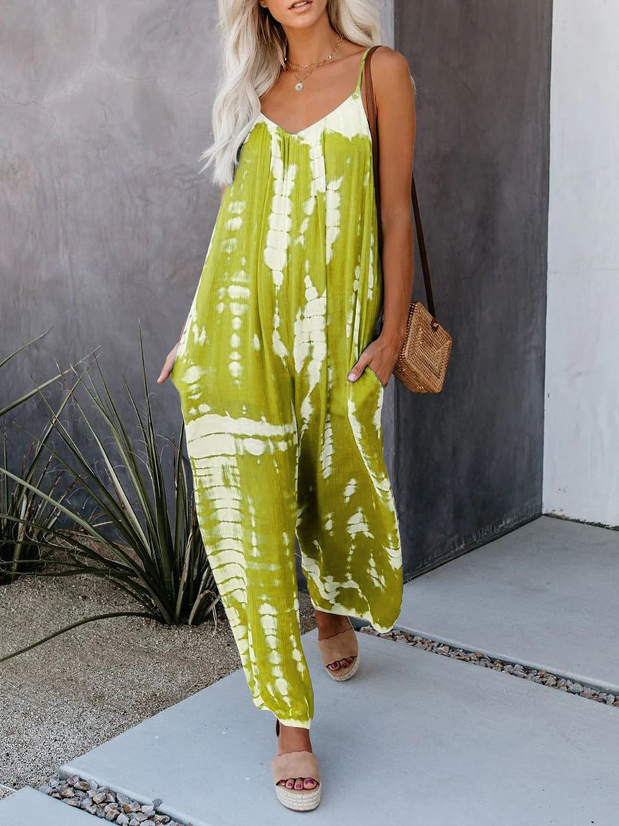 JUMPSUIT TONIA IN COTONE E LINO