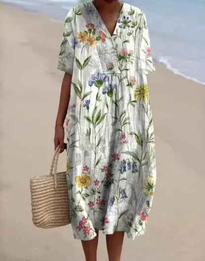 Margaret - Abito svolazzante con vivace stampa floreale🌺