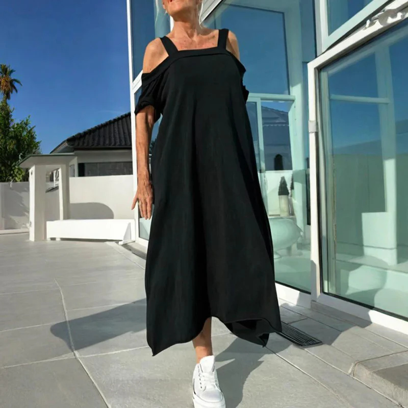 👗 Abito lungo da donna con spalle scoperte