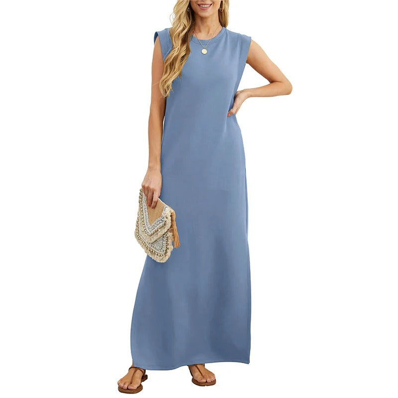 longdress giromanica in cotone leggero