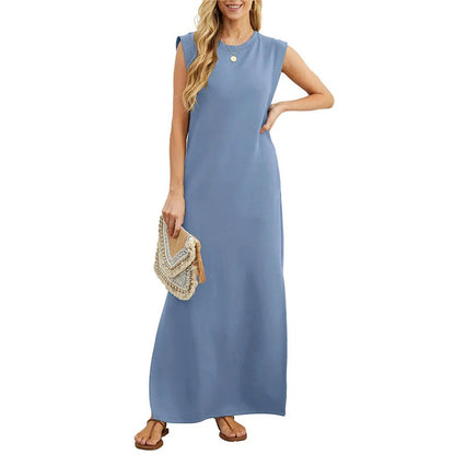 longdress giromanica in cotone leggero