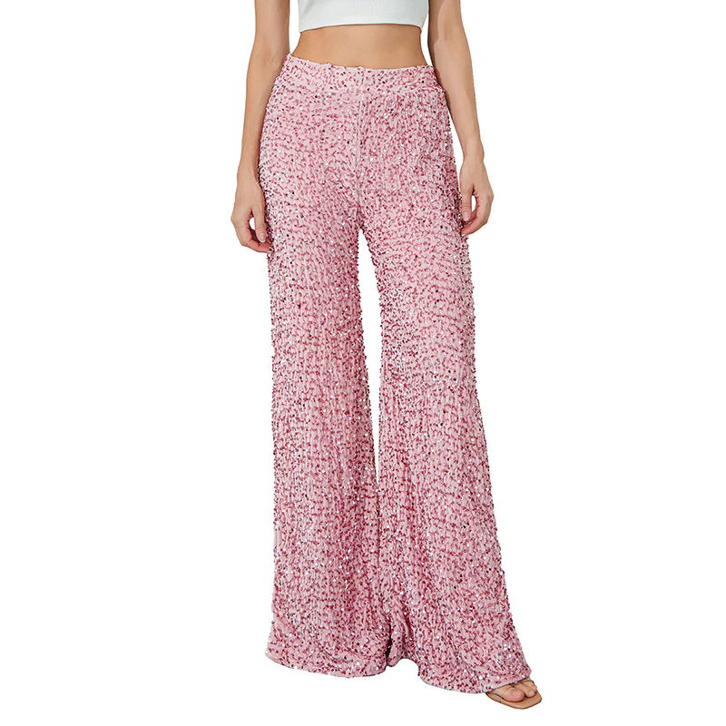 pantaloni terry in plissè