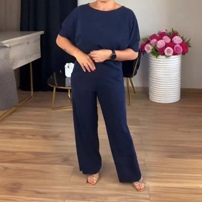 Elegante completo a 3 pezzi composto da cardigan lungo, top e pantaloni.