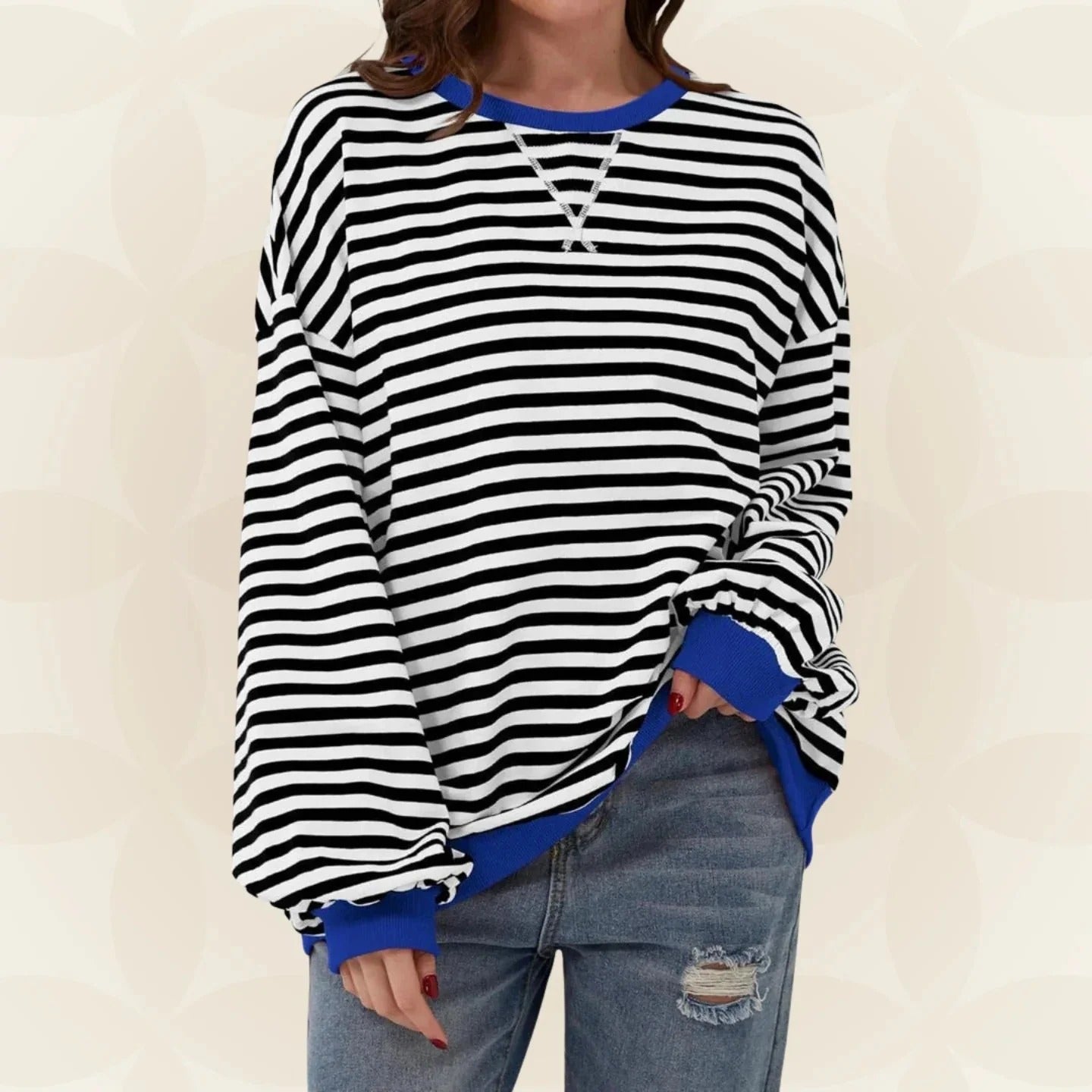 MAGLIONE CASUAL A RIGHE CHIARE