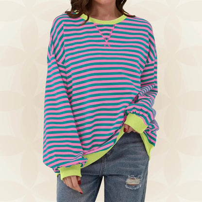 MAGLIONE CASUAL A RIGHE CHIARE