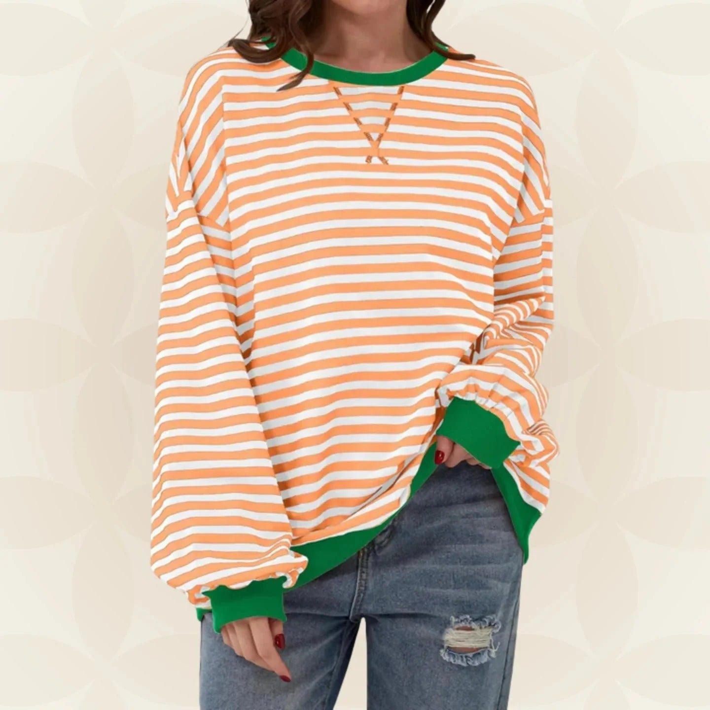MAGLIONE CASUAL A RIGHE CHIARE