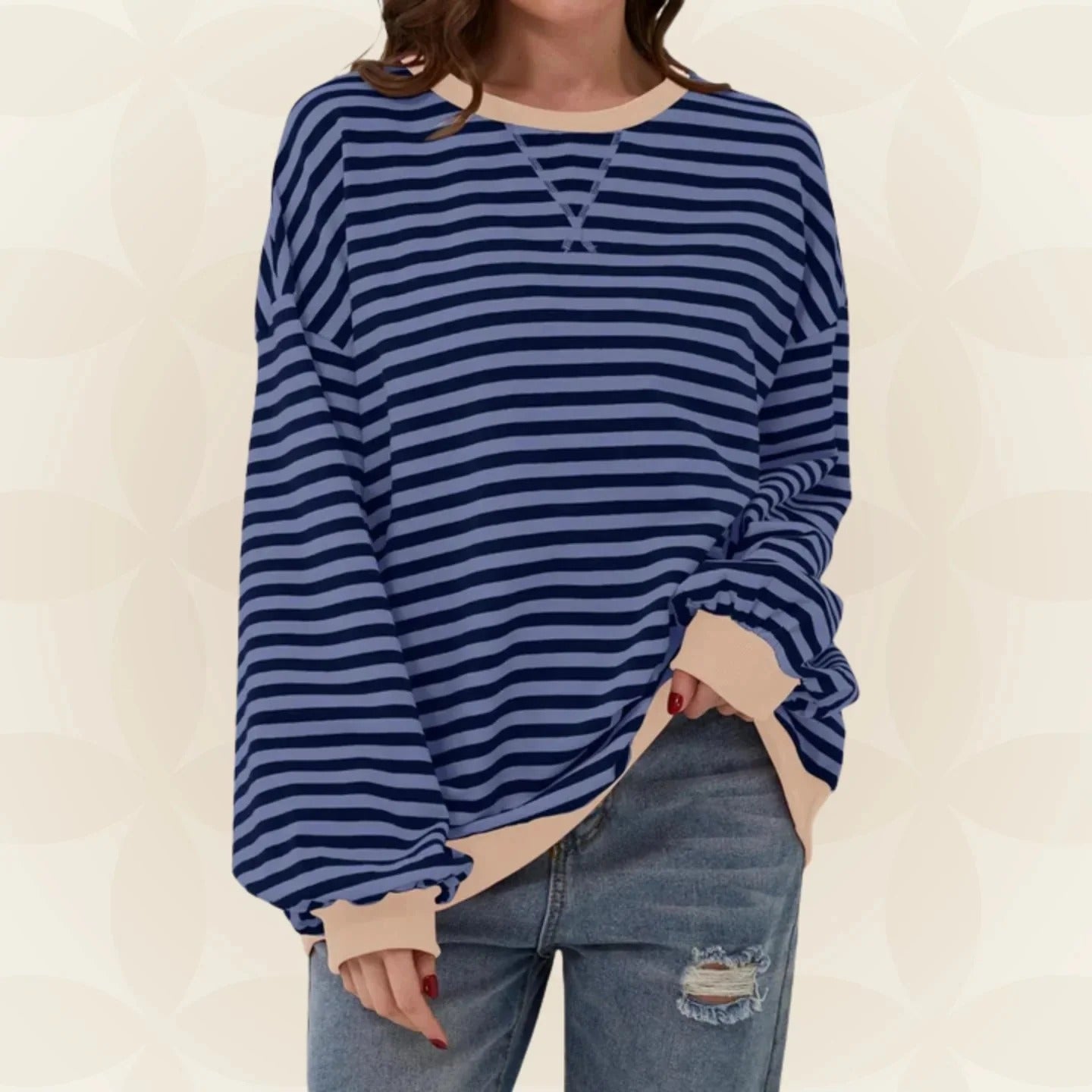 MAGLIONE CASUAL A RIGHE CHIARE